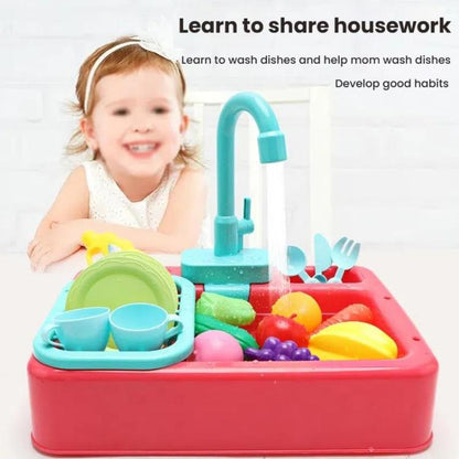 Dishwasher Toys Puzzle Girls Out Of Water Kitchen Simulation Kids Play House Cooking Toys