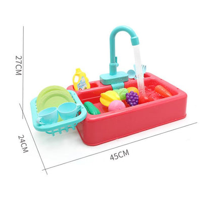 Dishwasher Toys Puzzle Girls Out Of Water Kitchen Simulation Kids Play House Cooking Toys