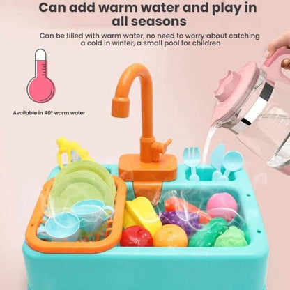 Dishwasher Toys Puzzle Girls Out Of Water Kitchen Simulation Kids Play House Cooking Toys