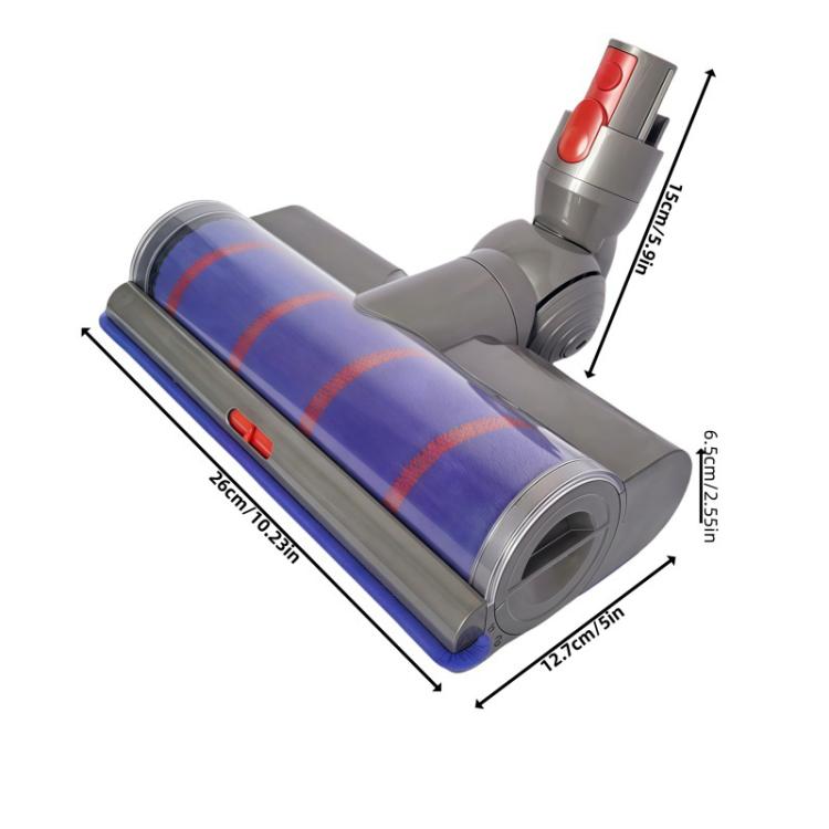Adjustable Suction Floor Brush for Dyson V7 / V8 / V10 / V11 / V15 / G5 Vacuum Cleaners, Direct Drive Bristle Roller, Soft Roller, Direct Drive Head+Soft Roller Set, Soft Head+Bristle Roller Set