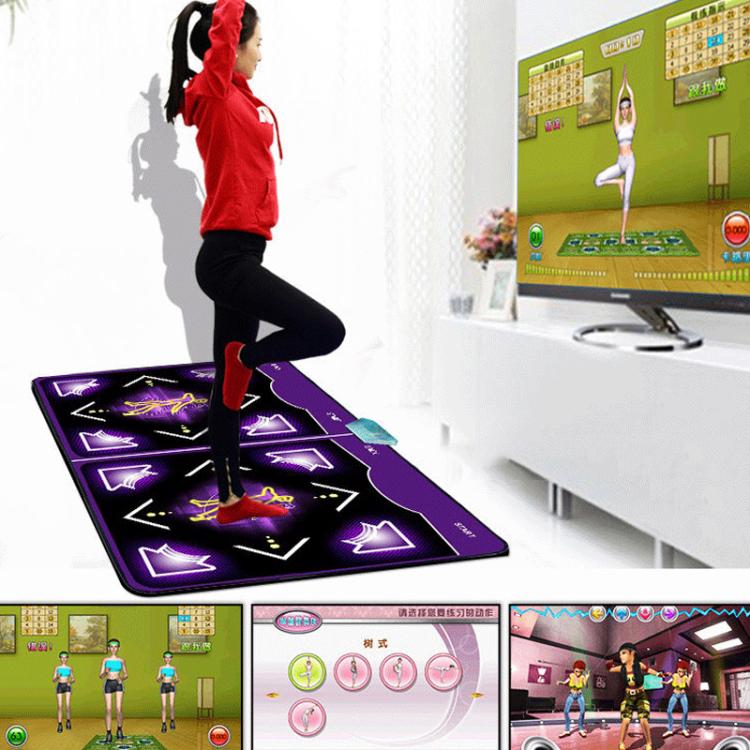 Wired Dance Mat With Motion Sensor - Dual Player Fitness Gaming Rug For TV & PC, Supports TF Card AV Interface, EU Plug, 040, 039