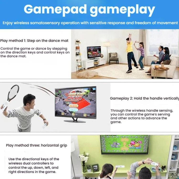 Wired Dance Mat With Motion Sensor - Dual Player Fitness Gaming Rug For TV & PC, Supports TF Card AV Interface, EU Plug, 040, 039
