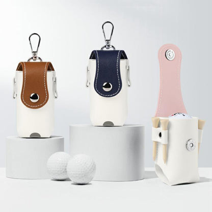 PGM QJ008 Unisex Portable Magnetic Closure Golf Ball Storage Belt Pouch