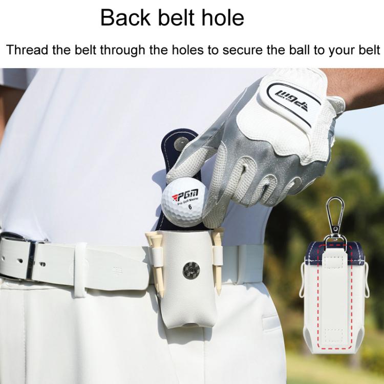 PGM QJ008 Unisex Portable Magnetic Closure Golf Ball Storage Belt Pouch