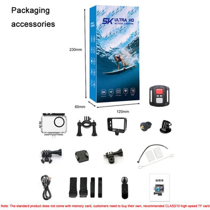 5K Action Camera Anti-Shake Outdoor HD Shooting Cycling Recorder Under Dive Camera, M40TR With Touch Screen + Remote Control, M40TRW With Touch Screen + Integrated Remote-Controlled Microphone