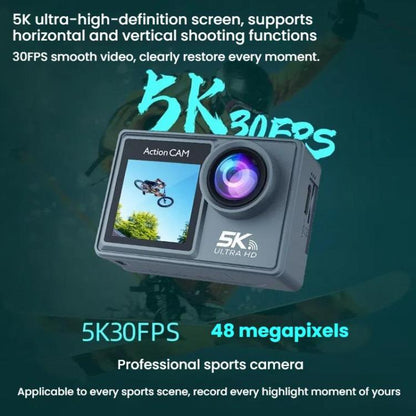 5K Action Camera Anti-Shake Outdoor HD Shooting Cycling Recorder Under Dive Camera, M40TR With Touch Screen + Remote Control, M40TRW With Touch Screen + Integrated Remote-Controlled Microphone