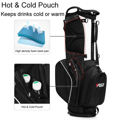 PGM QB147 Lightweight Protable Double Shoulder Golf Clubs Bag Unisex Holder Pack With 14 Slots For Poles