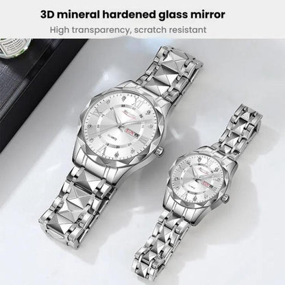 SKMEI Business Casual Watches Diamond Case Luminous Waterproof Quartz Watch, Men Silver Gold Strap Silver Dial, Men Silver Gold Strap Green Dial, Men Silver Gold Strap Black Dial, Men Silver Case Silver Dial, Men Silver Case Gray Dial