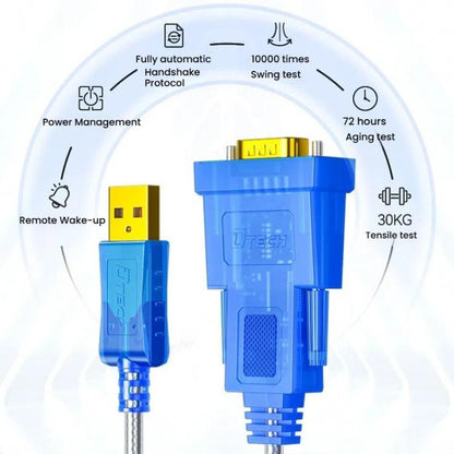 DTECH  DT-5011 USB 2.0 to RS232 Serial Adapter Cable, FT232 & ZT213 Dual-Chip with LED Indicator, 0.5m, 1m, 1.5m, 2m, 3m, 5m