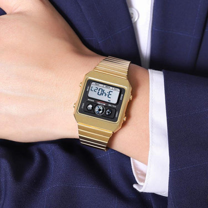 SKMEI 2450 Men Business Multifunctional Watch Casual Waterproof Square Electronic Watch