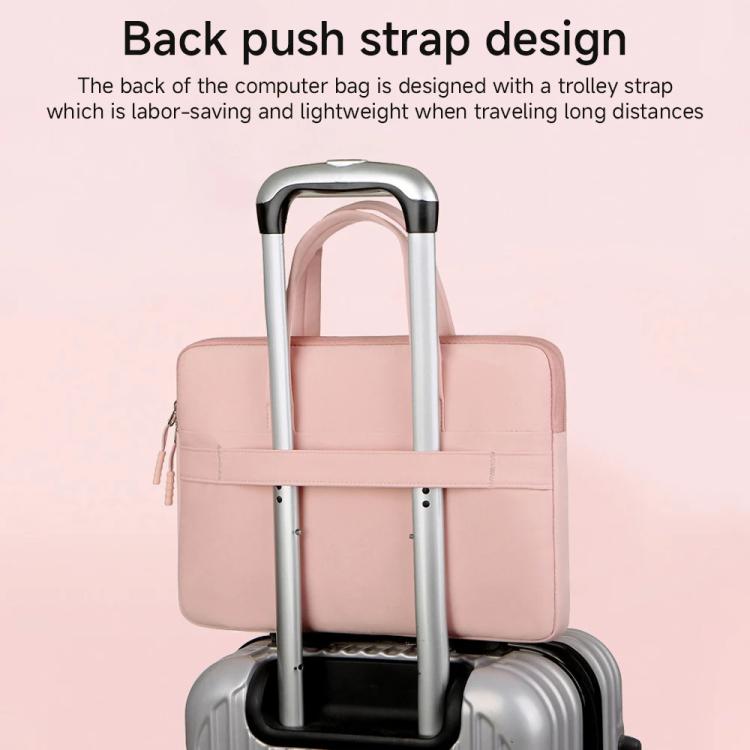 14-14.6inch Universal Laptop Bag Briefcase Women Multifunctional Shockproof Computer Bag, Green, Beige, Pink, Gray, Black, Blue