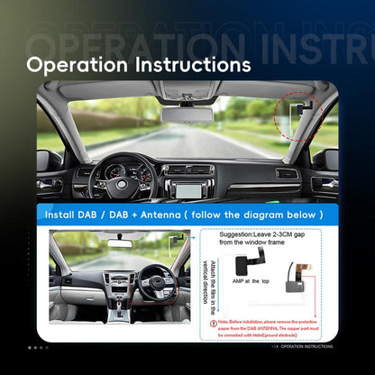 9 Inch Android 4+64G Dual-Butt Large Screen Car Carplay Built-In DAB Car Central Control Integrated Navigation System, Standard, Standard+AHD+Microphone