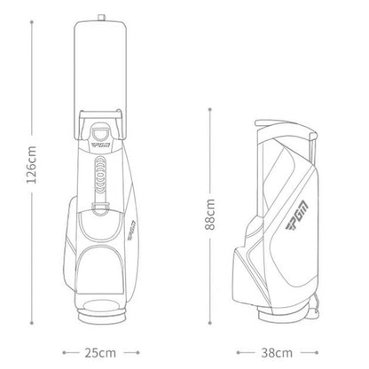 PGM QB146 Lightweight Protable Double Shoulder Golf Clubs Bag Unisex Holder Pack With 14 Slots For Poles