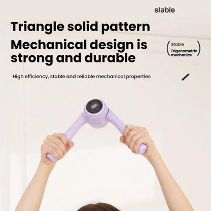 Triangular Mechanical Design Gripper Silent Arm Strength Trainer, Counting Model Violet, Violet, Counting Model Sky Gray, Sky Gray
