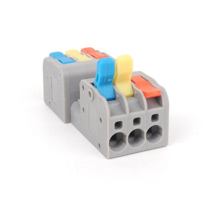 5pcs 3 In 3 Out Terminal Block Push-type Junction Box, KV232 3 In 3 Out
