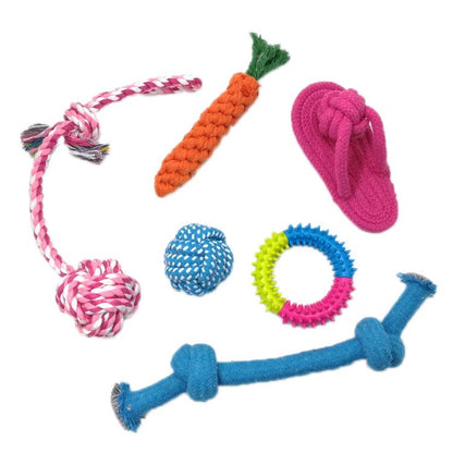Pet Knot Chewing Toy Combination Set, 10pcs /Set Red Footprint Flying Disc 745, 5pcs /Set Polypropylene Model 435, 6pcs /Set 370 Models, 4pcs /Set 315 Models