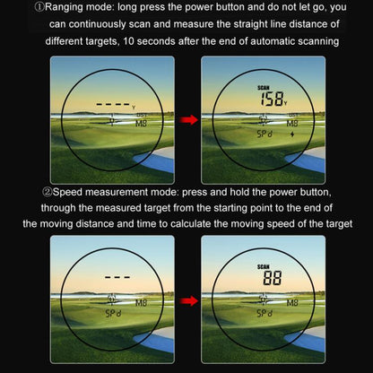 PGM JQ018 Mini Magnetic Slope Compensated Golf Pocket Rangefinder 1200 Yards