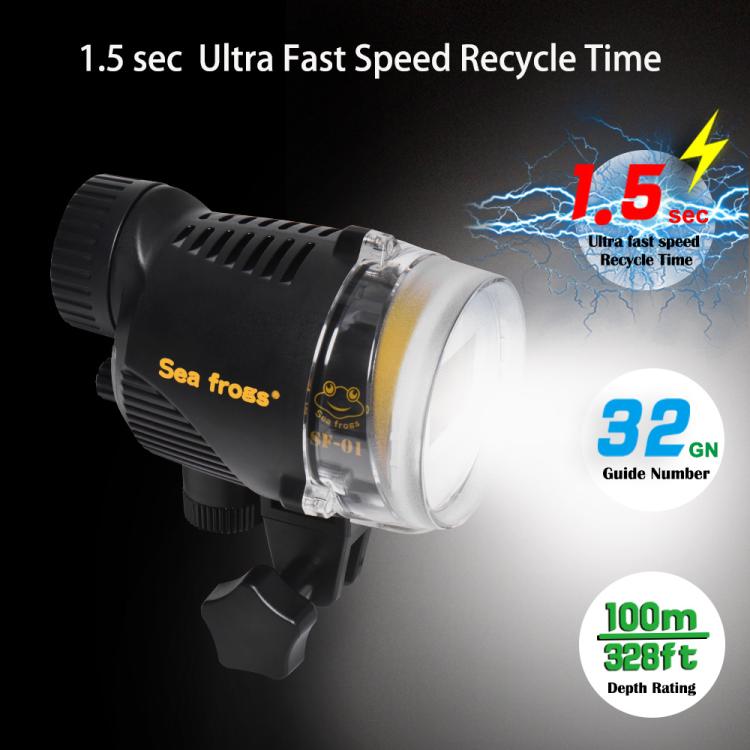 Sea Frogs SF-01  100M/328FT Underwater Strobe For Diving Photography