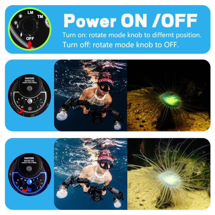 Sea Frogs SF-01  100M/328FT Underwater Strobe For Diving Photography
