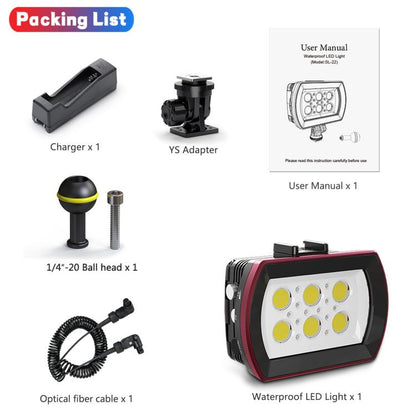 Sea Frogs 40M/130FT 6000 Lumen Underwater Photography Light