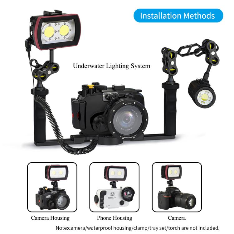 Sea Frogs SL-21 3500 Lumen 40m/130ft Waterproof Video Light For Diving Photo, SL-21