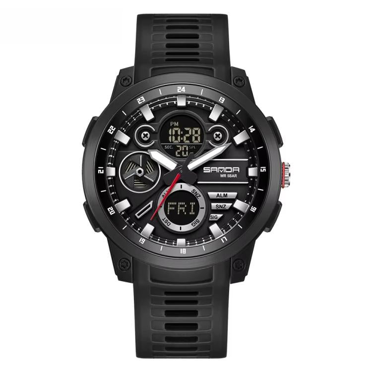SANDA 3379 Sport Waterproof Alarm Clock Reminder Electronic Watch