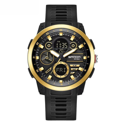SANDA 3379 Sport Waterproof Alarm Clock Reminder Electronic Watch