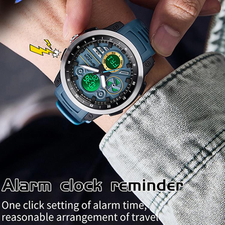 SANDA 3379 Sport Waterproof Alarm Clock Reminder Electronic Watch