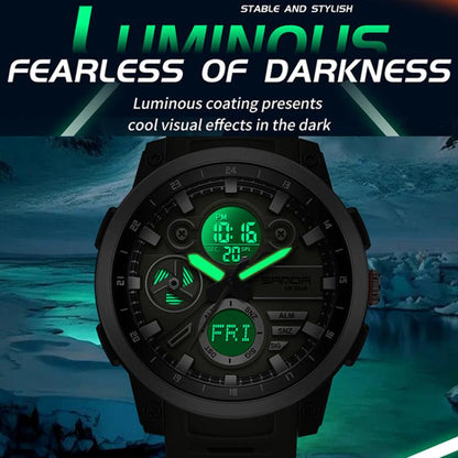 SANDA 3379 Sport Waterproof Alarm Clock Reminder Electronic Watch