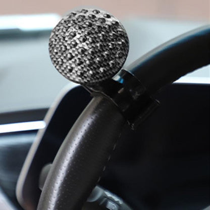 Car Steering Wheel Booster Non-Slip One-Handed Turning Assistant Ball, Mahogany-Massage Model, Black-Massage Model, Carbon Fiber Pattern-Massage Model