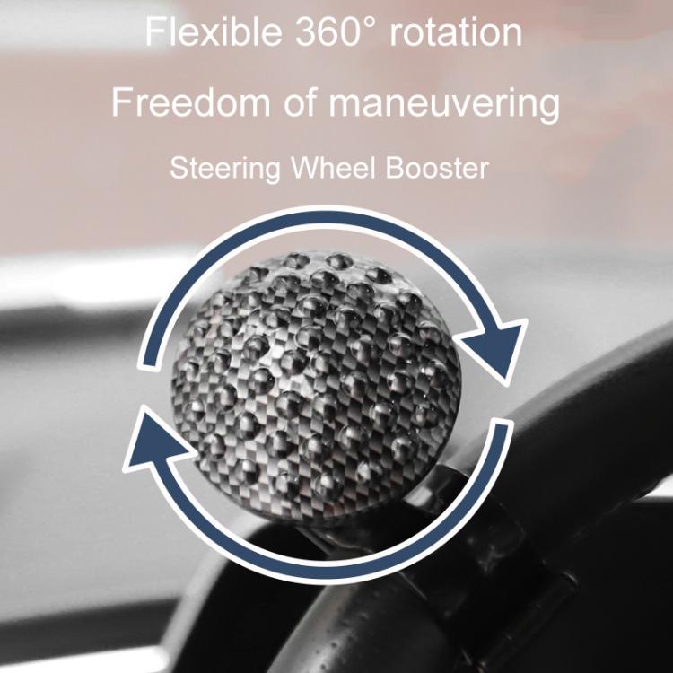 Car Steering Wheel Booster Non-Slip One-Handed Turning Assistant Ball, Mahogany-Massage Model, Black-Massage Model, Carbon Fiber Pattern-Massage Model