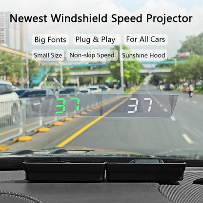 W1 Car HUD Head-up Display GPS Speedometer Speed Display, KM, MPH