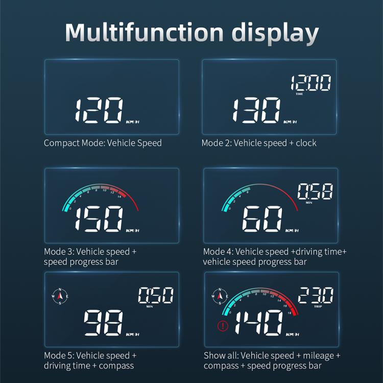 M22 Car Electronic Dog HUD Head-up Display Car OBD Universal Speedometer