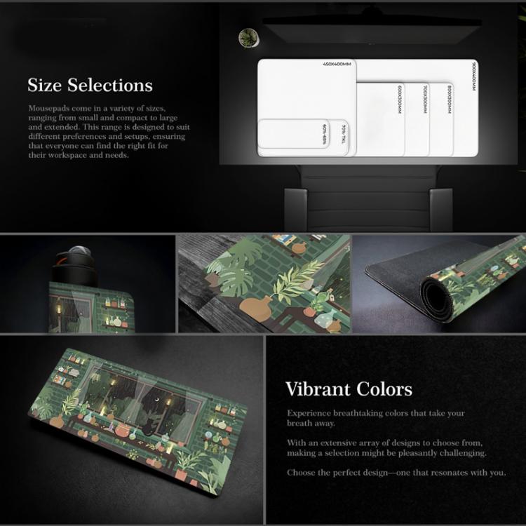 Frog Mouse Pad Cute Green Desk Mat With Non-Slip Rubber Base  For Computer Laptop, 300x600x2mm, 300x600x3mm, 300x700x2mm, 300x700x3mm, 300x800x2mm, 300x800x3mm, 400x900x2mm, 400x900x3mm