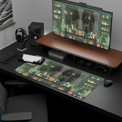 Frog Mouse Pad Cute Green Desk Mat With Non-Slip Rubber Base  For Computer Laptop, 300x600x2mm, 300x600x3mm, 300x700x2mm, 300x700x3mm, 300x800x2mm, 300x800x3mm, 400x900x2mm, 400x900x3mm