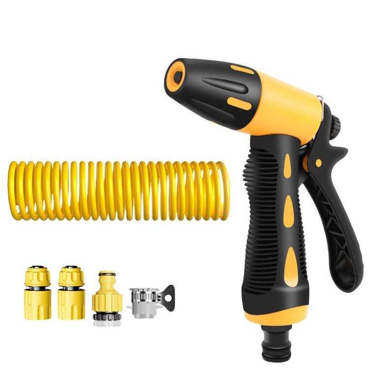 High-pressure Car Wash Sprinkler Household Spray Nozzle Rinse Watering Car Cleaning Tools, No Fittings, With Connectors+10m Spring Tube, With Connectors+20m Spring Tube, With Connectors+30m Spring Tube, With Connectors+10m Spring Tube+Foam Jug