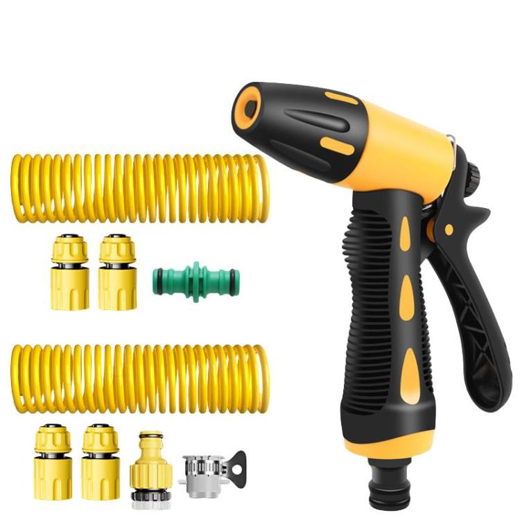 High-pressure Car Wash Sprinkler Household Spray Nozzle Rinse Watering Car Cleaning Tools, No Fittings, With Connectors+10m Spring Tube, With Connectors+20m Spring Tube, With Connectors+30m Spring Tube, With Connectors+10m Spring Tube+Foam Jug