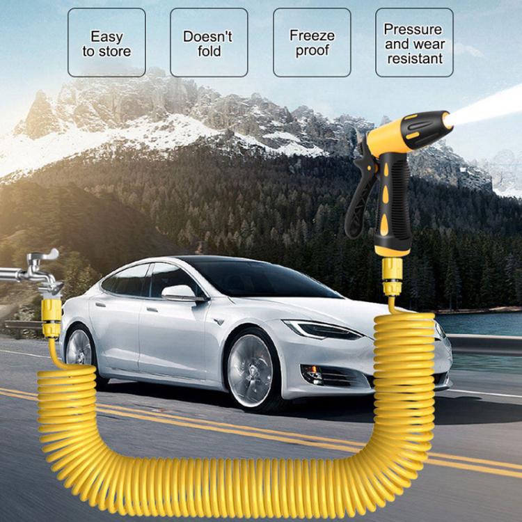 High-pressure Car Wash Sprinkler Household Spray Nozzle Rinse Watering Car Cleaning Tools, No Fittings, With Connectors+10m Spring Tube, With Connectors+20m Spring Tube, With Connectors+30m Spring Tube, With Connectors+10m Spring Tube+Foam Jug
