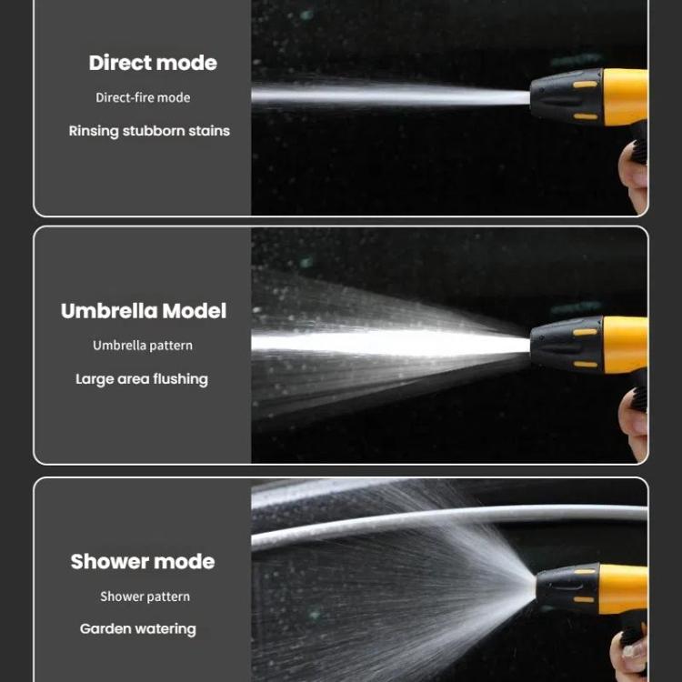 High-pressure Car Wash Sprinkler Household Spray Nozzle Rinse Watering Car Cleaning Tools, No Fittings, With Connectors+10m Spring Tube, With Connectors+20m Spring Tube, With Connectors+30m Spring Tube, With Connectors+10m Spring Tube+Foam Jug