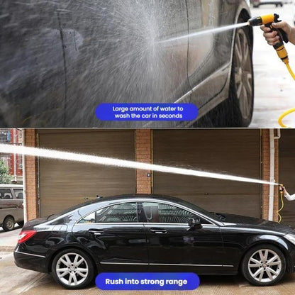 High-pressure Car Wash Sprinkler Household Spray Nozzle Rinse Watering Car Cleaning Tools, No Fittings, With Connectors+10m Spring Tube, With Connectors+20m Spring Tube, With Connectors+30m Spring Tube, With Connectors+10m Spring Tube+Foam Jug