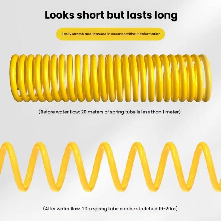 High-pressure Car Wash Sprinkler Household Spray Nozzle Rinse Watering Car Cleaning Tools, No Fittings, With Connectors+10m Spring Tube, With Connectors+20m Spring Tube, With Connectors+30m Spring Tube, With Connectors+10m Spring Tube+Foam Jug
