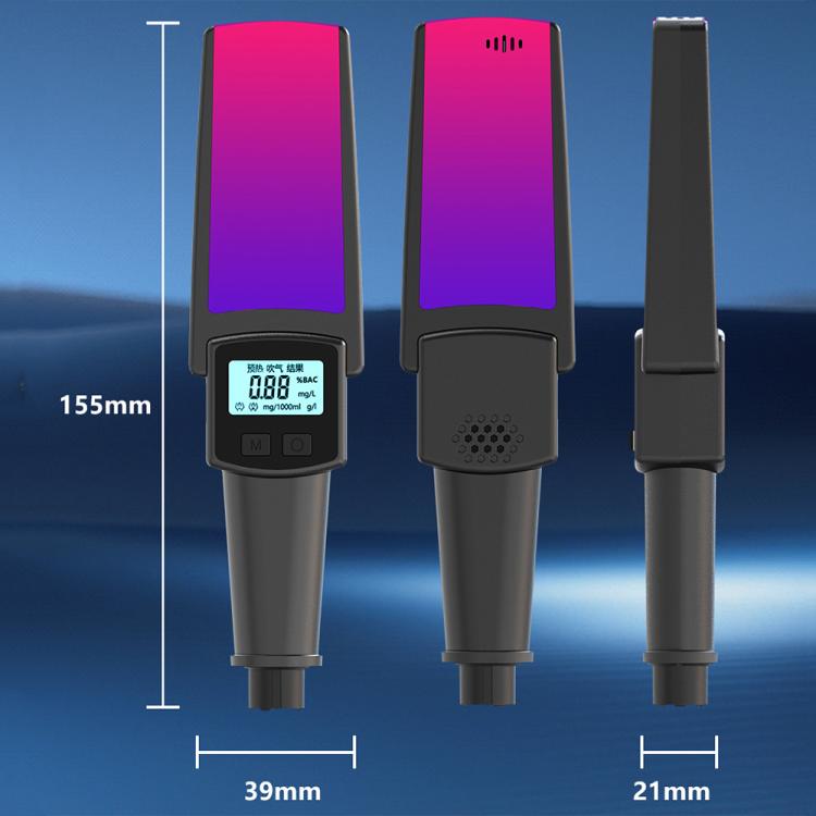 HD Digital Display Blow-type Alcohol Tester with Flashing Emergency Light, 803