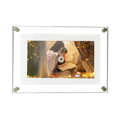 10.1 inch Transparent Acrylic Digital Photo Frame Video Picture Music Player Electronic Album Gift, US Plug, EU Plug, UK Plug, AU Plug