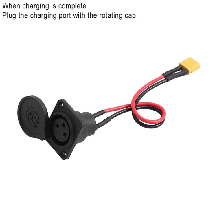 For INOKIM OXO OX Electrical Scooter Power Port XLR Cannon 3-Pin Charging Socket, X1673