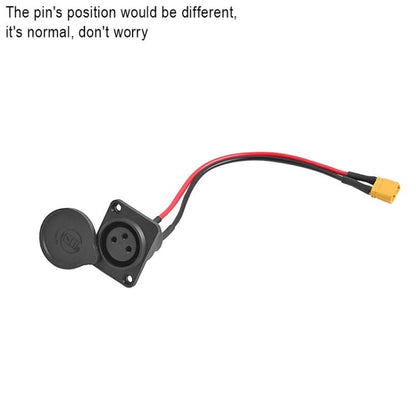 For INOKIM OXO OX Electrical Scooter Power Port XLR Cannon 3-Pin Charging Socket, X1673