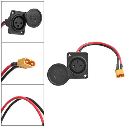 For INOKIM OXO OX Electrical Scooter Power Port XLR Cannon 3-Pin Charging Socket, X1673