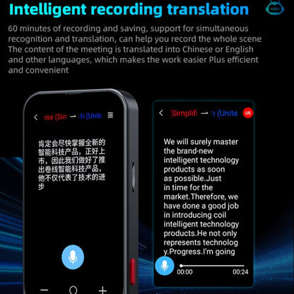 3.1-inch Screen Multilanguage AI Translator Device 139 Online/17 Offline Languages, Real-Time Voice/Photo/Text Translation, Z15W