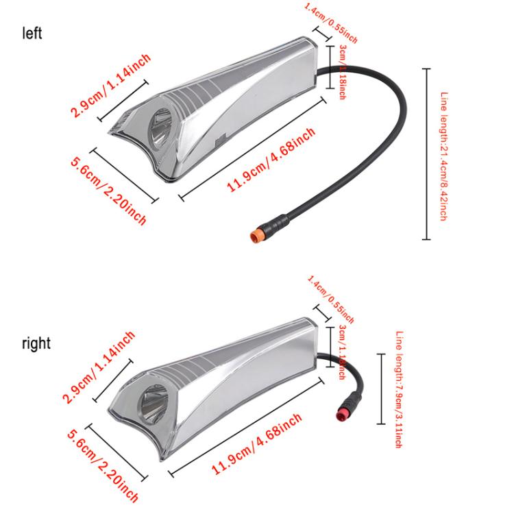 X1669 For INOKIM OXO OX Electrical Scooter Front Light High Brightness LED Decorative Light Accessories, Left, Right