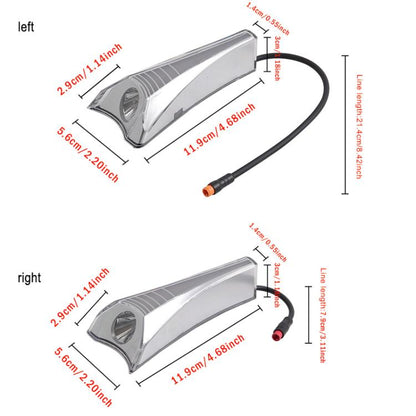 X1669 For INOKIM OXO OX Electrical Scooter Front Light High Brightness LED Decorative Light Accessories, Left, Right