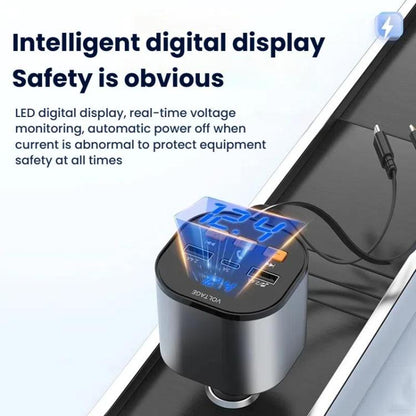 Multifunctional PD Bluetooth-Compatible USB Cigarette Lighter Car Fast Charging